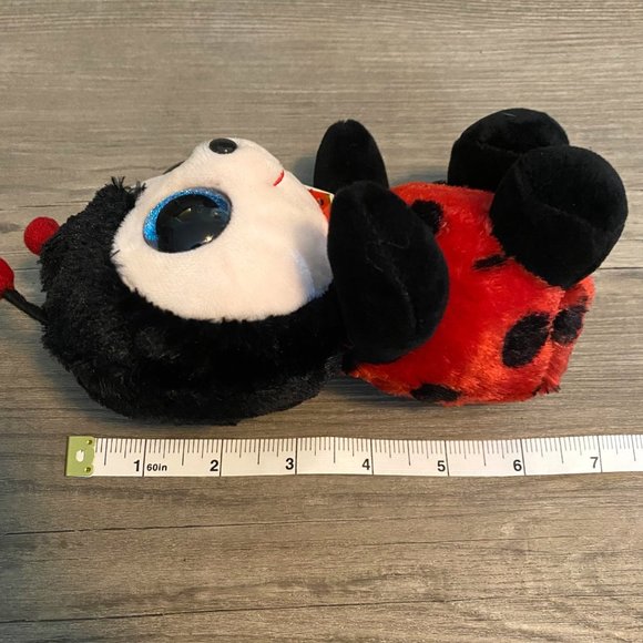 Ty Beanie Boos Izzy the Ladybug 6” Beanbag Plush Glitter Eyes - Picture 7 of 7